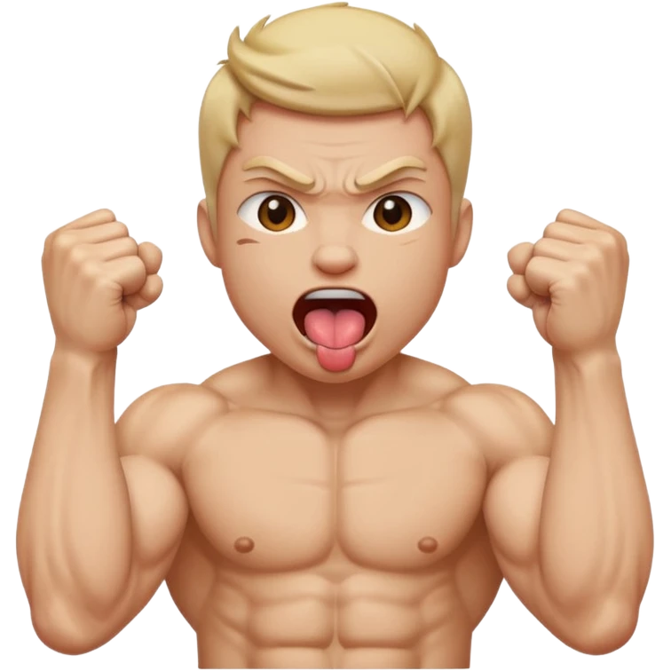 Tongue out face with two fists together emoji