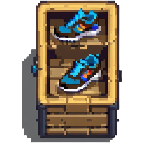 2d power up crate with speed shoe emoji
