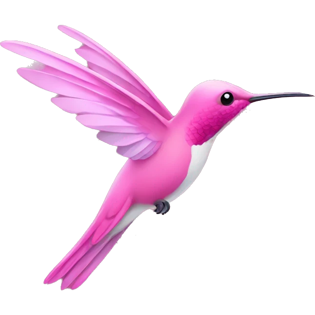 Pink hummingbird emoji