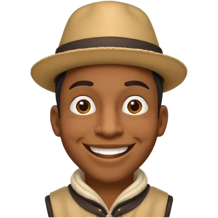 Street Puppet Performer black man emoji