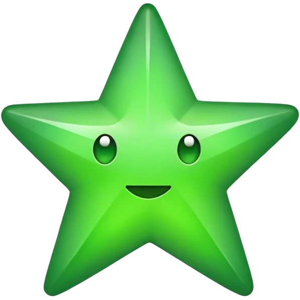 Green star emoji