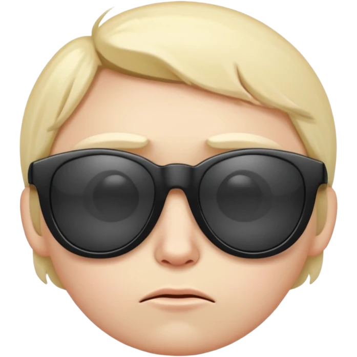 Sad face with sunglasses emoji