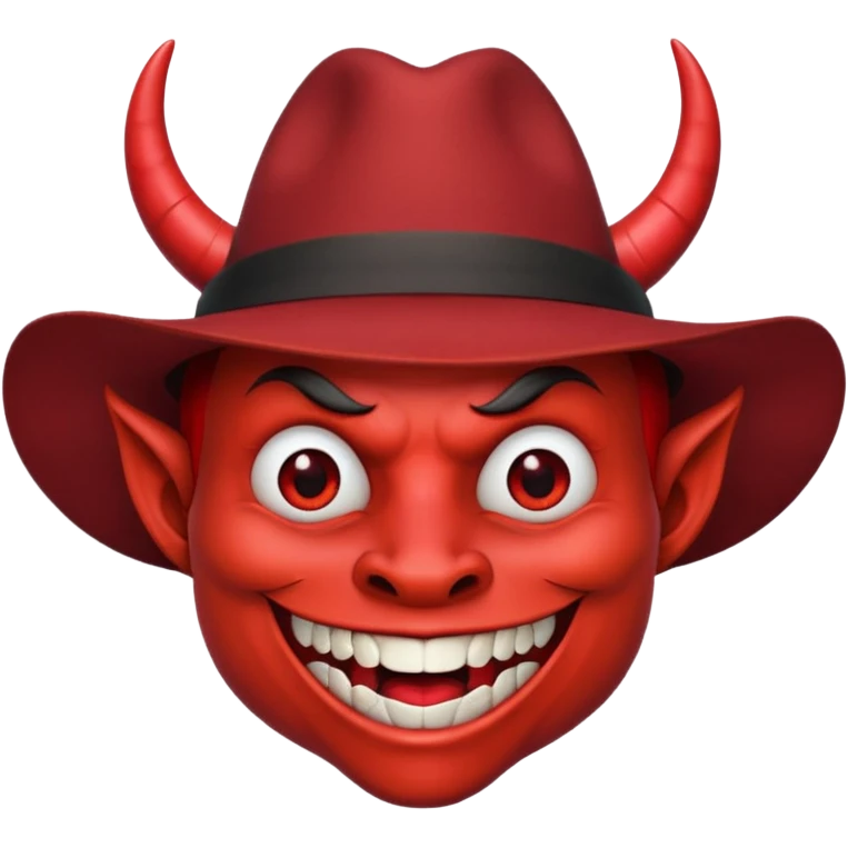Hatted Devil with red fedora emoji
