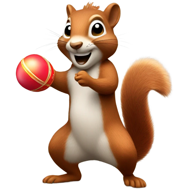 Squirrel dancing with maracas ￼￼￼ emoji