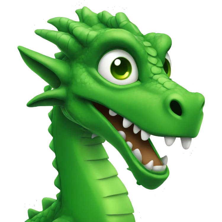 dragon-clear-green eyes emoji