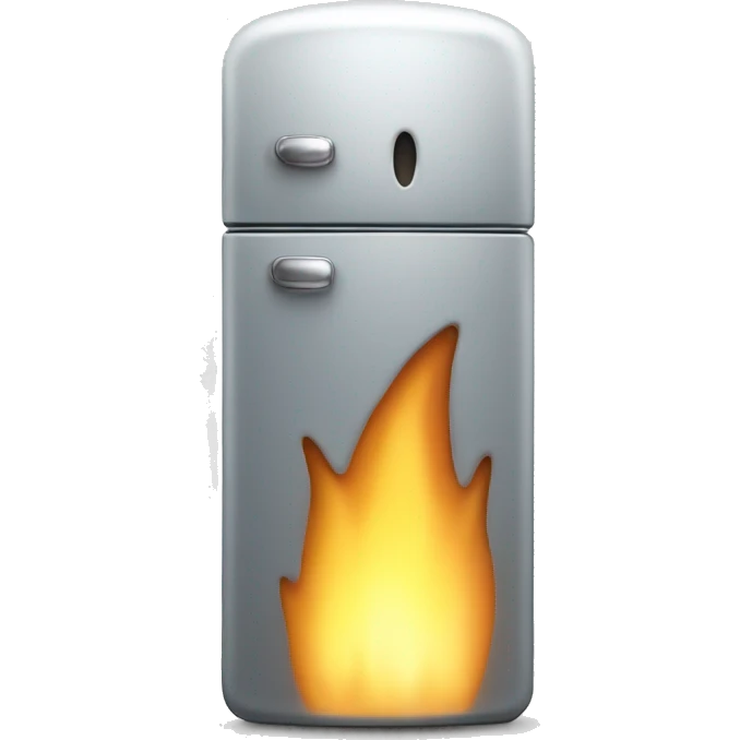 Lighter in a refrigerator  emoji