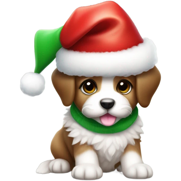 Christmas puppy  emoji