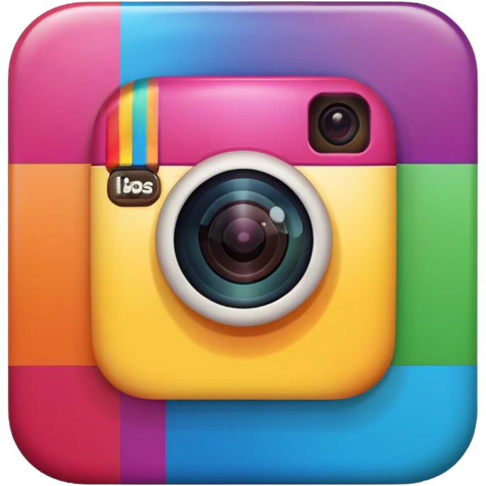Instagram logo, simple and recognizable emoji