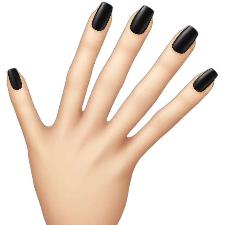 Black nail polish emoji