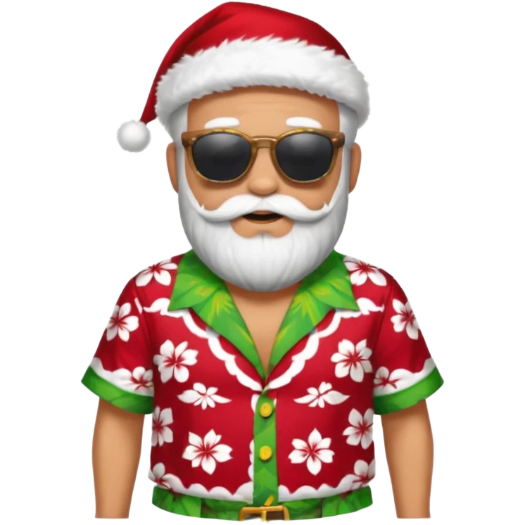 santa klaus with summer clothes emoji