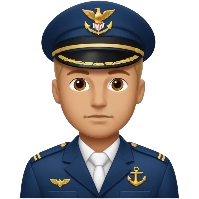 a big powerful fighter of the navy emoji