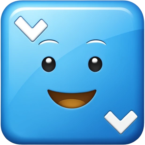 can u make roblox blue square checkmark and square should be tilted emoji