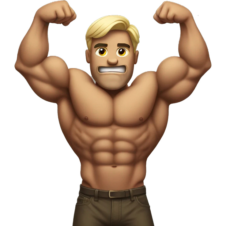 muscular flexing emoji