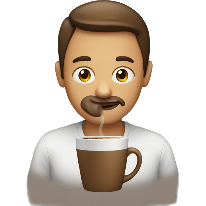 a face drinking coffee emoji