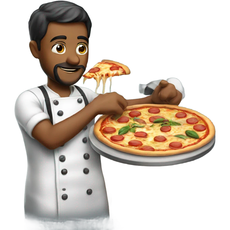 Man cook a pizza emoji