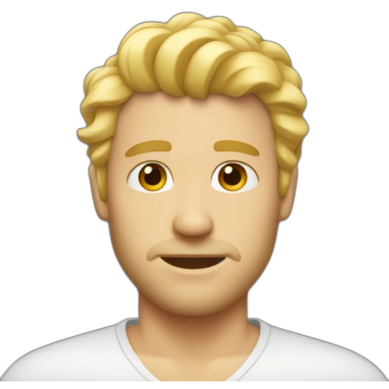 White man with blonde chest hair emoji