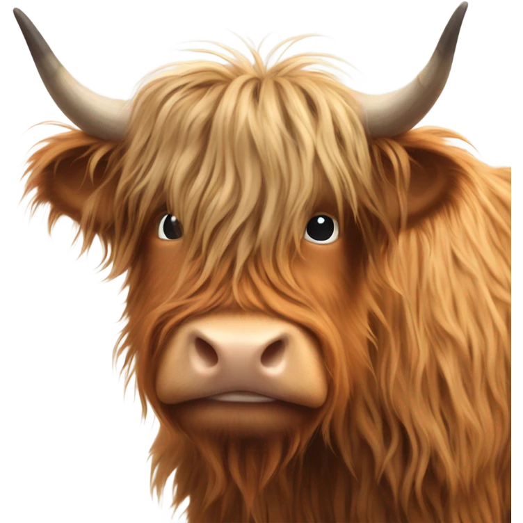 Vermont highland cow  emoji