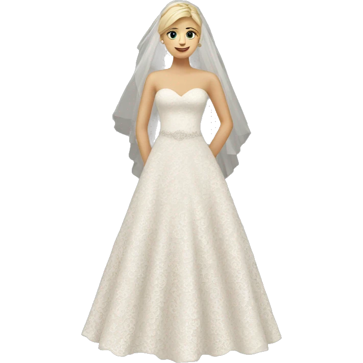 Lace wedding dress emoji