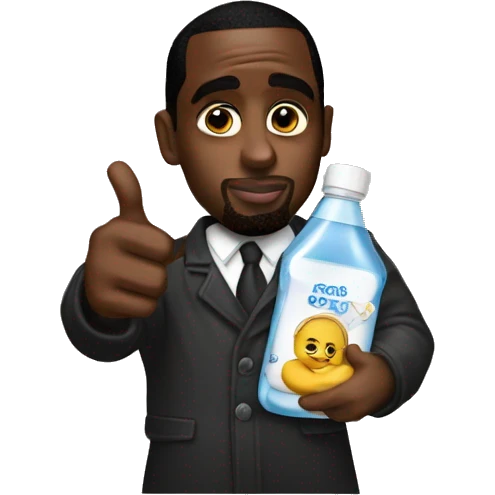 p diddy holding baby oil emoji