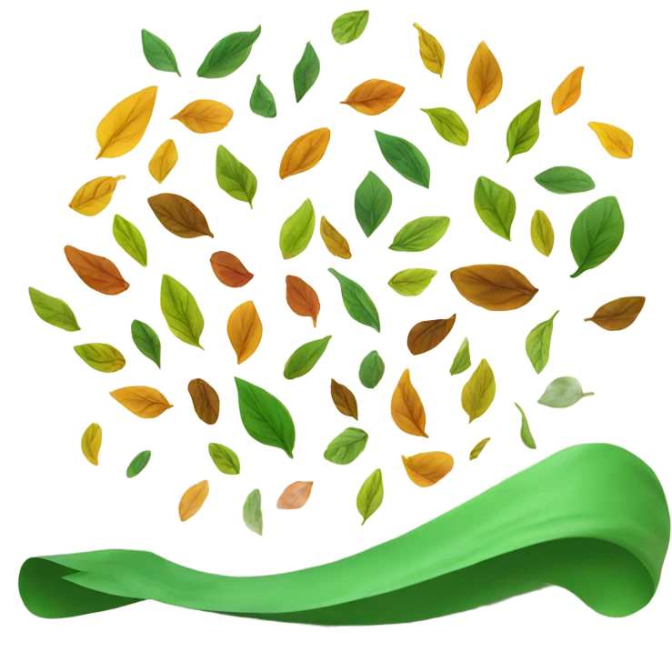 Leaves in the wind emoji
