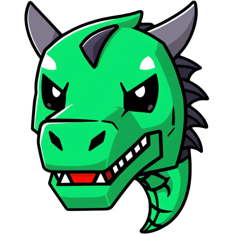 Minecraft black dragon head emoji