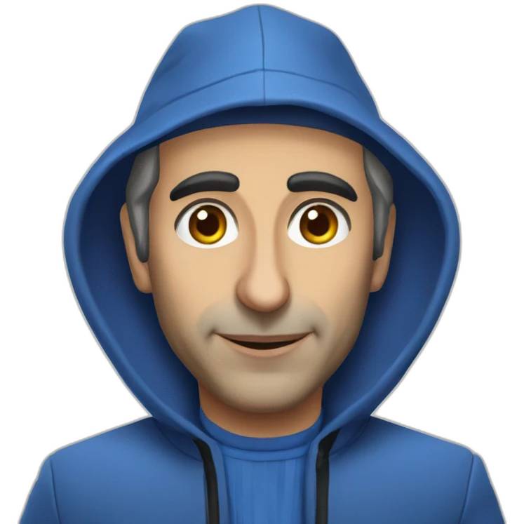 Eric zemmour en costume bleu emoji