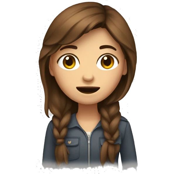 Brown hair girl with broken leg  emoji