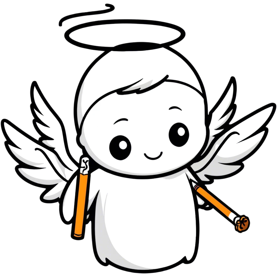 Smoking angel emoji