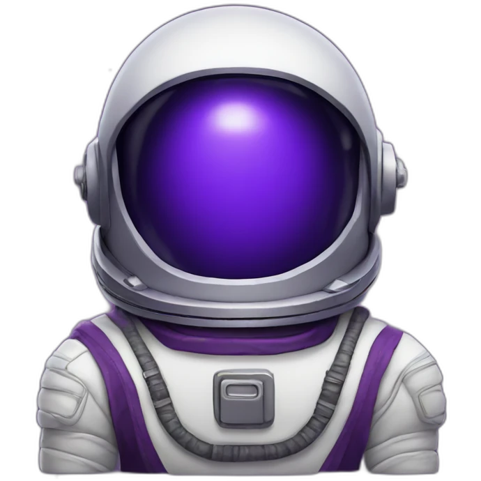 Purple astronaut villain white emoji
