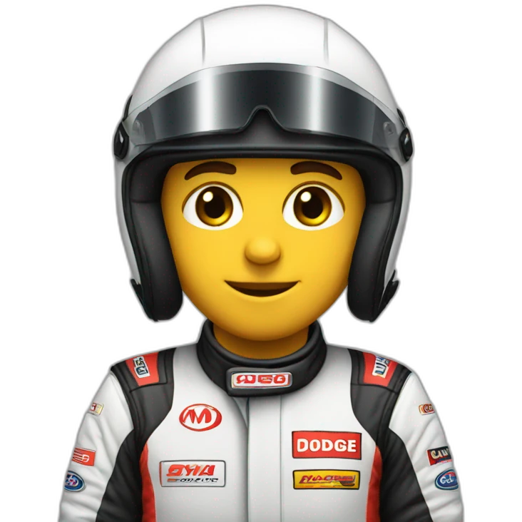 dodge racecar driver emoji