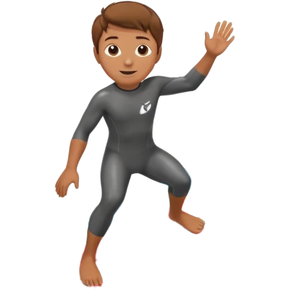 brown haired boy surfing on the waves  emoji