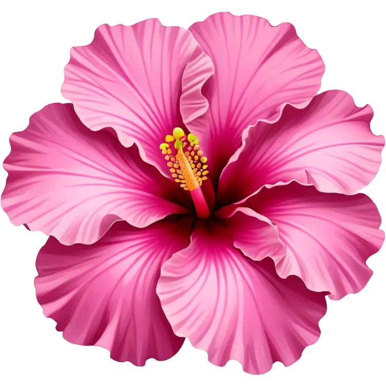 pink hibiscus emoji