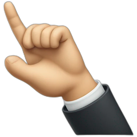index finger pointing downward emoji