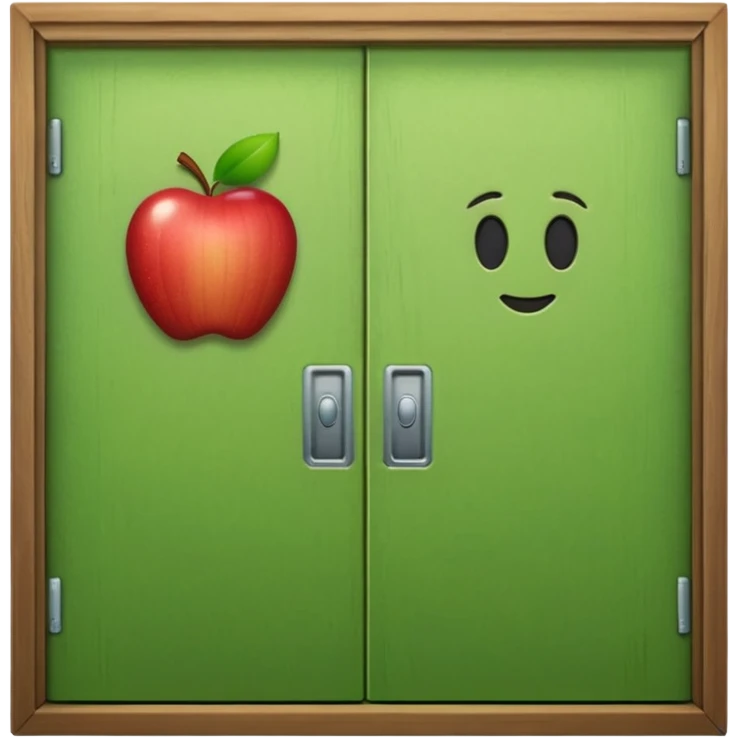 A green door emoji in the style of Apple emoji. emoji