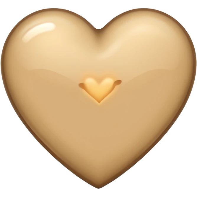 бежевое эстетичное сердце emoji