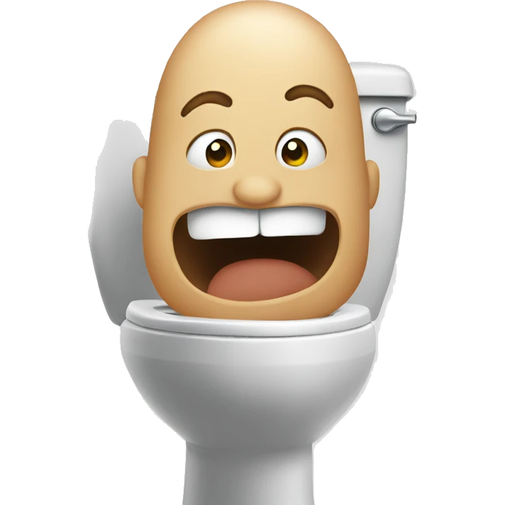 Head coming out of toilet emoji