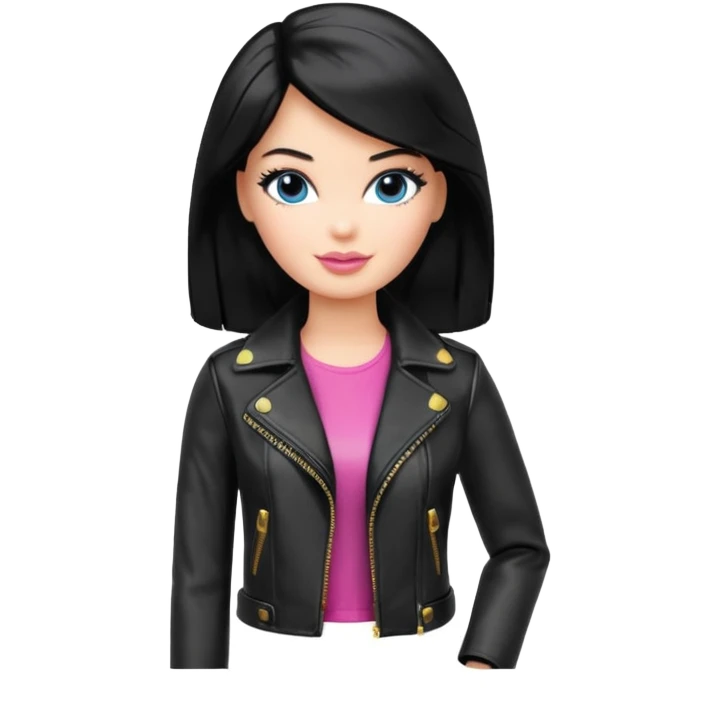barbie black leather emoji