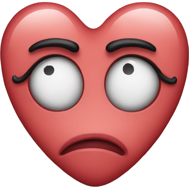 kiss emoji but the heart is heartbroken emoji