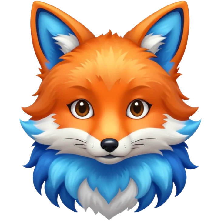 a galaxy print fox emoji