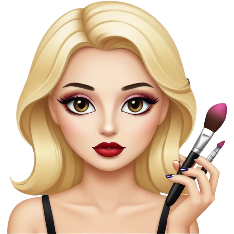 luxury blonde makeup artist emoji