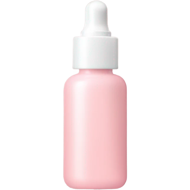 Pale pink serum bottle with white top emoji