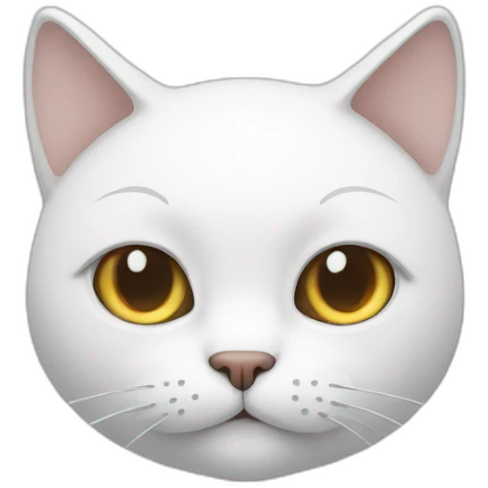 chill white cat emoji