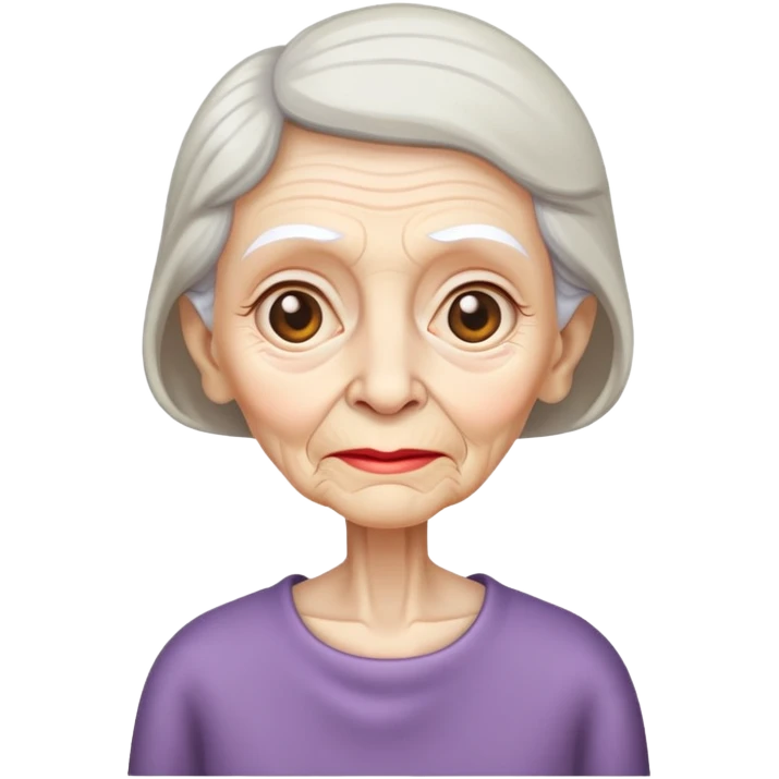 old lady skinny emoji