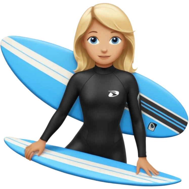 girl is surfing emoji