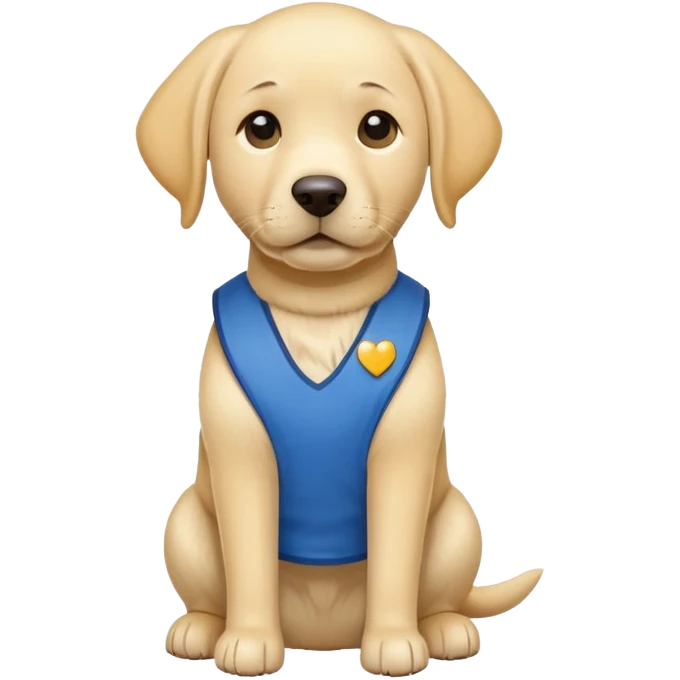 Yellow lab with blue vest emoji