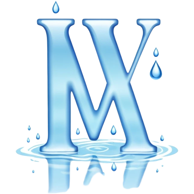 the letter V made out of water emoji