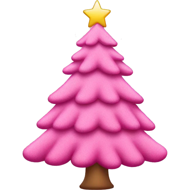Pink Christmas tree emoji