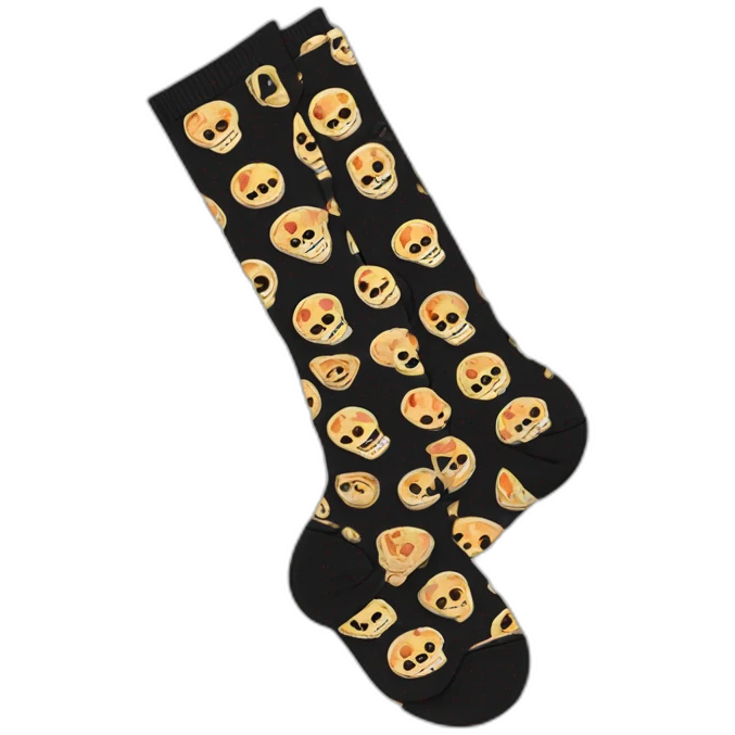 socks con calaveras emoji
