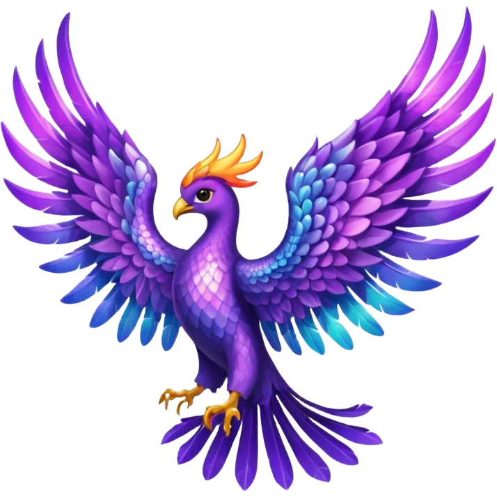 Purple flame phoenix wings 



 emoji