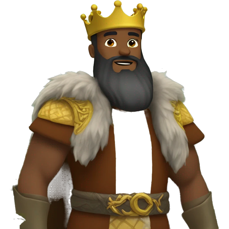 Bearded king in the woods  emoji